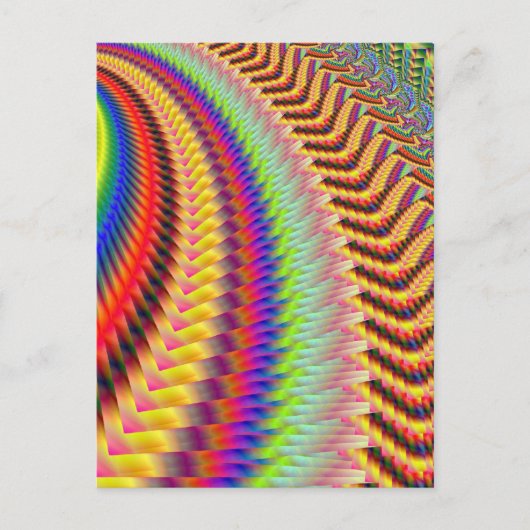 Rocket Man Fireworks Fractal Briefkaart (Voorkant)