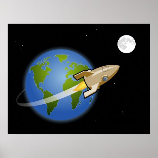 Rocket naar de maan - Poster (Voorkant)