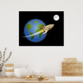 Rocket naar de maan - Poster (Keuken)