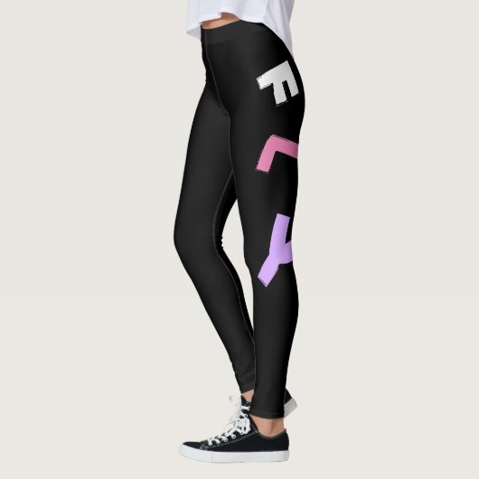 Rocket - Paarse en rozeAbstracte Pop Art. FLY! Leggings (Links)