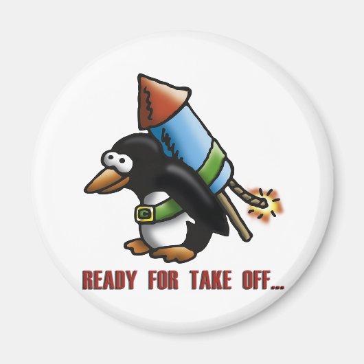 rocket pinguin E Magneet (Voorkant)