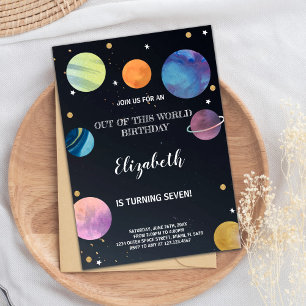 Rocket & Planet Galaxy Thema voor kinderen Kaart