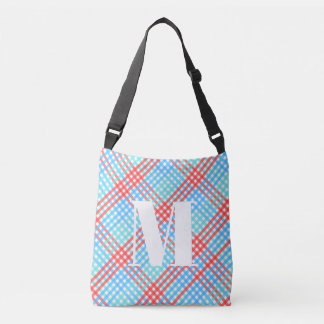 Rocket Pop, Plaid, Monogram Crossbody Tas