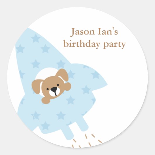 Rocket Ronde Sticker (Voorkant)