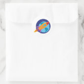 Rocket Ronde Sticker (Tas)