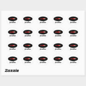 ROCKET Sci Fi retro Ronde Sticker (Vel)