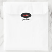 ROCKET Sci Fi retro Ronde Sticker (Tas)
