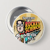 Rocket Science Ronde Button 7,6 Cm (Voorkant /achterkant)