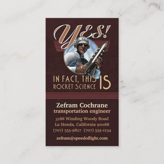 Rocket Science Visitekaartje (Voorkant)