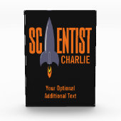 Rocket Scientist aangepaste naam blok award (Voorkant)