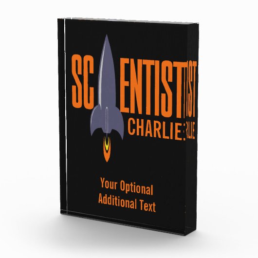 Rocket Scientist aangepaste naam blok award (Rechts)