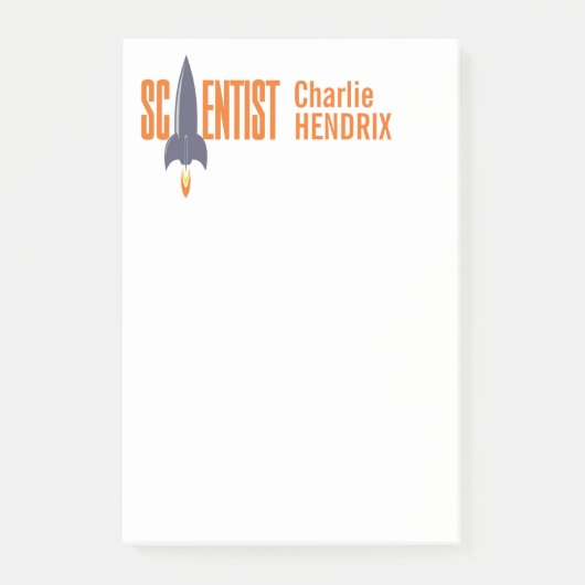 Rocket Scientist douanenaam Post-it notes (Voorkant)