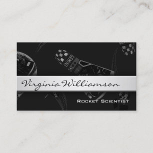 Rocket Scientist Modern Black Visitekaartjes