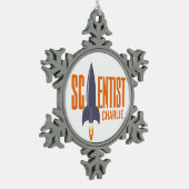 Rocket Scientist, ornament met aangepaste naam (Links)
