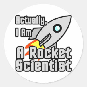 Rocket Scientist Ronde Sticker