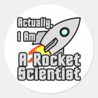 Rocket Scientist Ronde Sticker