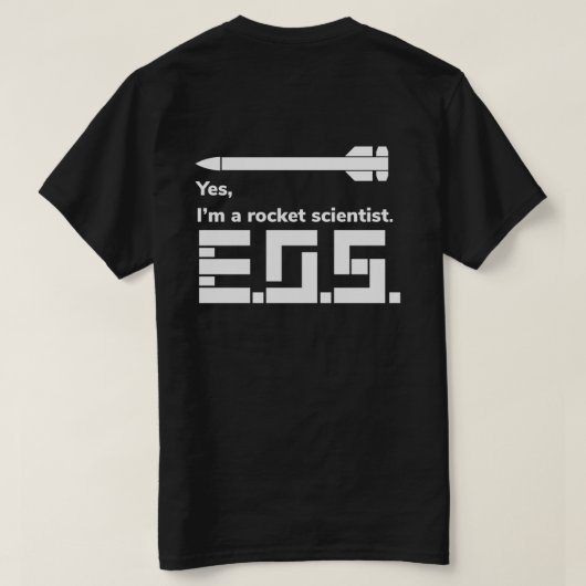 Rocket Scientist T-Shirt (Design achterkant)