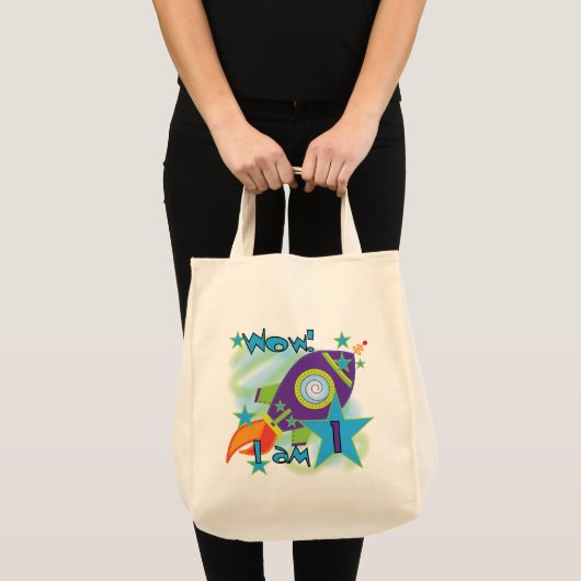 Rocket Ship 1st Birthday Tshirts en cadeaus Tote Bag (Voorkant (product))