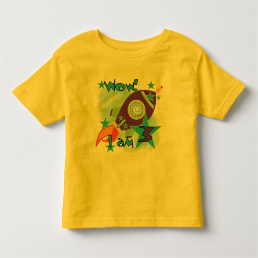Rocket Ship 3e Anniversaire T-shirts et cadeaux (Devant)