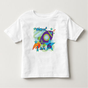 Rocket Ship 6e Anniversaire Tshirts et cadeaux
