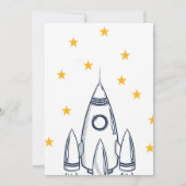 Rocket Ship Add Photo Birthday Party (Achterkant)