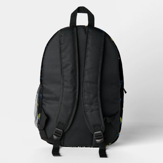 Rocket Ship Backpack with Solar System Design Bedrukte Rugzak (Achterkant)