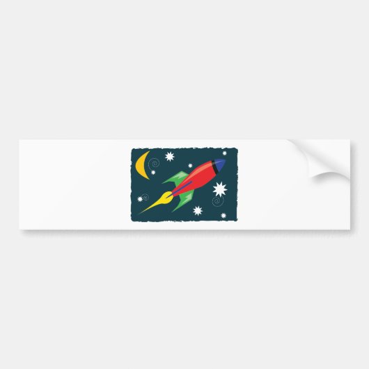 Rocket Ship Bumpersticker (Voorkant)