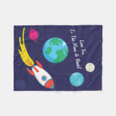 Rocket Ship Fleece Blanket (Voorkant (Horizontaal))