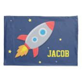 Rocket Ship in Buitengrens Room Pillowcase Kussensloop (Achterkant)