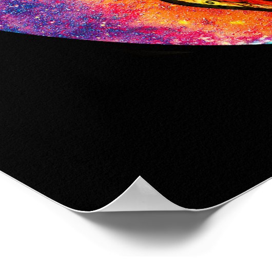 Rocket Ship in Space Poster (Hoek)