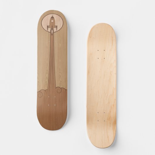 Rocket Ship Inlay Deck Skateboard (Voorkant)