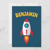 Rocket Ship - Instant Download Jongen Verjaardagsf Kaart (Achterkant)