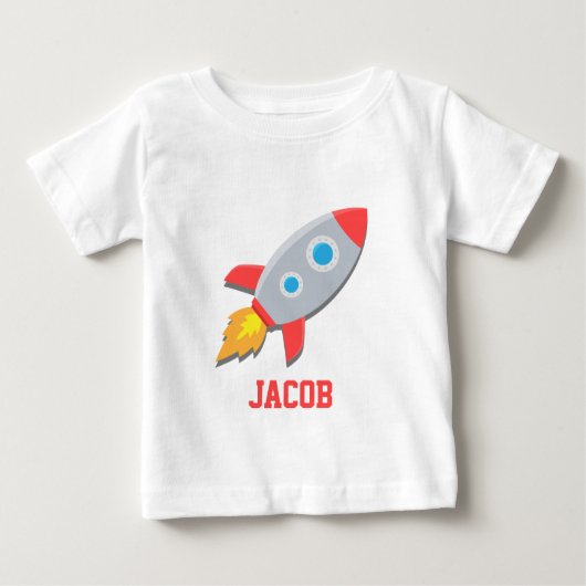 Rocket Ship, Outer Space, voor baby jongens (Voorkant)