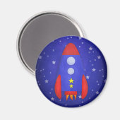 Rocket Ship Party Favor Magneet (Voorkant / Achterkant)