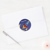 Rocket Ship Ronde Sticker (Envelop)
