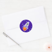 Rocket Ship Ronde Sticker (Envelop)