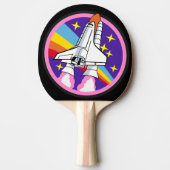 ROCKET SHIP SPACE RETRO PONG PADDLE TAFELTENNISBATJE (Voorkant)