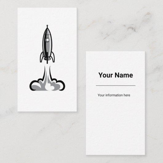 Rocket Ship Visitekaartje (Voorkant / Achterkant)