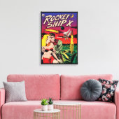 Rocket Ship X  Sci Fi Comic Book Hoesje Canvas Afdruk (Insitu (Woonkamer))