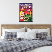 Rocket Ship X  Sci Fi Comic Book Hoesje Canvas Afdruk (Insitu (Slaapkamer))