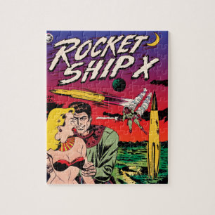 Rocket Ship X Sci Fi Comic Book Hoesje Legpuzzel