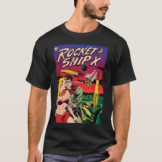 Rocket Ship X Sci Fi Comic Book Hoesje T-shirt (Voorkant)