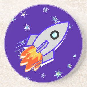 Rocket Ship Zandsteen Onderzetter