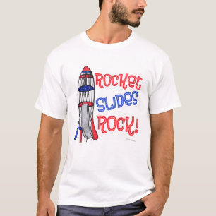 Rocket Slides Rock Fun Playground Cartoon T-shirt