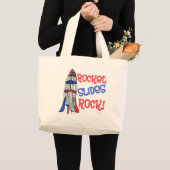 Rocket Slides Rock Fun Playground Nostalgia Grote Tote Bag (Voorkant (product))