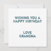 Rocket Snail Flat Birthday Kaart (Achterkant)