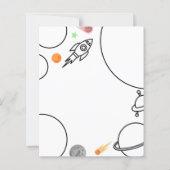 Rocket & Space Verjaardag Kleurplaat Dank u (Voorkant)