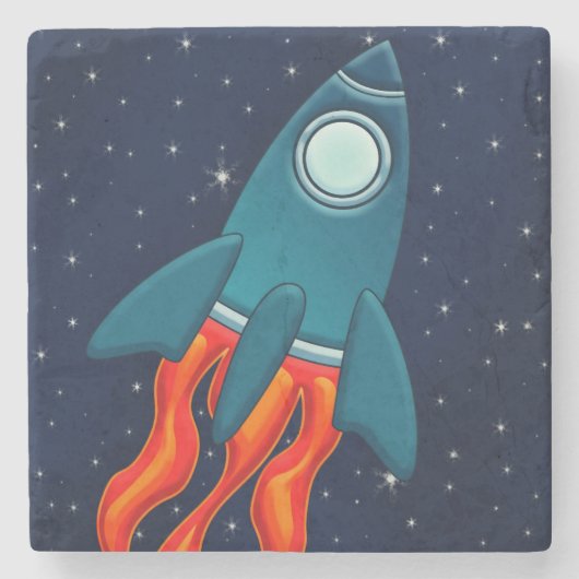 Rocket Stenen Onderzetter (Voorkant)