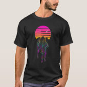 Rocket Sunset Synthwave 80s Style T-shirt (Voorkant)