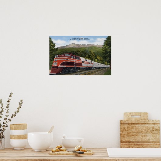 Rocket Train Rocket Poster (Keuken)